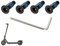 LUCK4U Lot de 4 vis + pied de biche 1 pièce pour Xiaomi M365 Pro Pro2 1S Mi3 Vis de rechange pour Segway Ninebot Max G30 ES Série F Accessoires de rechange pour scooter électrique