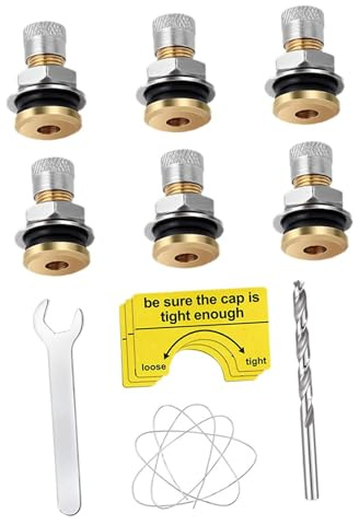 HGZLQKD 6Pcs Fuel Gas Can Vent Caps Gas Can Vent Valve Vent Plug Fuel Jug Vent Caps Plug