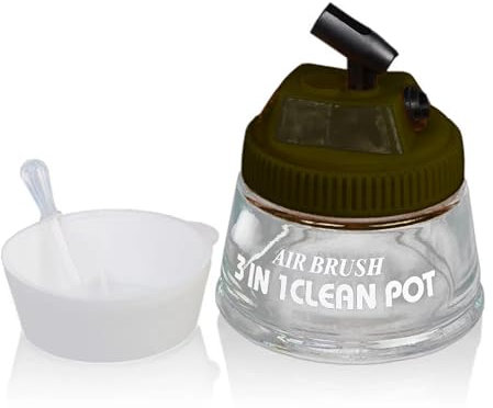 JUNIERS Reinigungsbehälter Airbrush 3 in 1 Cleaning Pot Reinigungstopf Schwarz