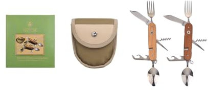 LAGUIOLE HERITAGE - Set, Couverts, Multifonctions, Pliable, Cuillère, Couteau, Fourchette, Camping, Laguiole Heritage