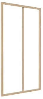 Vente-unique - Atelier-Glaswand - 60 x 105 cm - thermolackiertes Aluminium - Holzfarben hell - Bayview