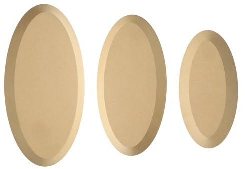 sourcing map 3Pcs Pottery Mould Tools Oval Ceramic Plate Forming Mould 3 Sizes Handbuilding Dishes Plate Press Slump and Hump Mould for Clay Making Craft