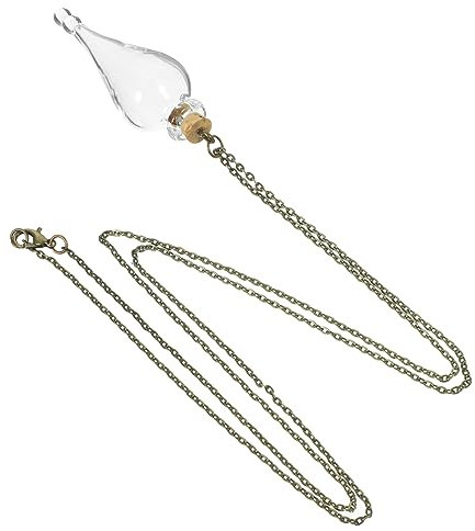 Garneck Glasflasche Anhänger Halskette Kleine Wunschflasche Mit Kette Mini Glasflasche Halskette Zum Tragen Und Sammeln Von Erinnerungen Robust Und Langlebig Für Aufbewahrung Und