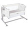 Giovanni Dolcinotti Set mit 2 Spannbettlaken Baby Next2Me | Passend für das Chicco Next2Me System | Weiß/Grau | 50 x 83 cm | Made in Italy