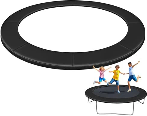 FUFRE Trampolin Umrandung 305, UV-beständig Trampolin Randabdeckung Ø305 26cm-Breit, PVC-PE Trampolin Ersatzteile Umrandung, reißfest wetterfest, für Trampolin-Randschutz (Schwarz)