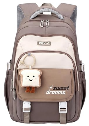 TAZIZI Einfacher Schulrucksack, Laptoptasche, lässiger Tagesrucksack, Arbeit, Pendler, Kh, Einheitsgröße