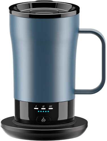 PUSEE Self-Heating Coffee Mug, 14oz Heated Coffee Mug - Rechargeable Temperature Control Coffee Mug Keep Coffee Hot All Day, Smart Mug Great Gift for Coffee Lovers & Slow Sippers