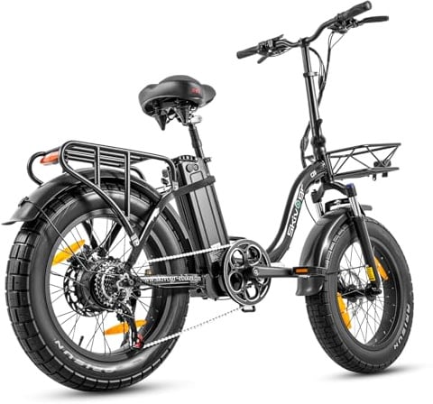 Skivogr E-Bike Klapprad 20 Zoll, City Elektrofahrrad mit Doppelsensoren | 48V20A Lithium Akku, 8-Gang Getriebe, 250W Motor, 4.0 Fettreifen, Pedelec EBike für Erwachsene, Herren Damen