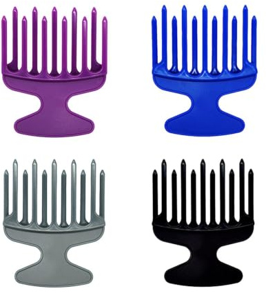 4 Pieces Of Large Fork Styling Comb, Durable Plastic Material, Wide-Tooth Comb Structure, Fluffy Styling Comb, Hairdressing Tools.
