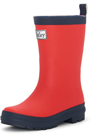 Hatley RB0REDD306, Stivali da Pioggia Classici Wellington Unisex-Bambini, Rosso Rosso Marina, 33 EU