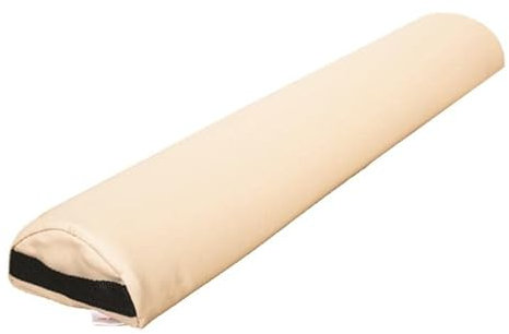 ZEN Knierolle halbrunde Lagerungsrolle 60x15x8cm Halbrolle für Massageliegen & Physiotherapie Nackenrolle & Beinrolle - Kniekissen Massage Zubehör für Knie, Beine, Füße & Rücken zur Lagerung (Cremé)