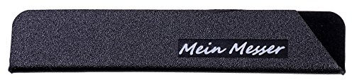 GRÄWE Klingenschutz 15 × 3 cm - Messer-Schutzhülle aus Kunststoff mit Samt-Beschichtung innen, schwarz
