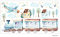 nikima - 120 Wandtattoo Zug Eisenbahn Flugzeug Sterne Wolken Aquarell - in 6 Größen - wunderschöne Kinderzimmer Sticker Aufkleber bezaubernde Wanddeko Wandbild Junge Mädchen Baby - Größe 1000 x 560 mm