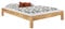 Erst-Holz Doppelbett Ehebett Kingsize-Bett Futonbett 160x200 Buche massiv Zubehör wählbar 60.84-16, Ausstattung:Rollrost inkl.