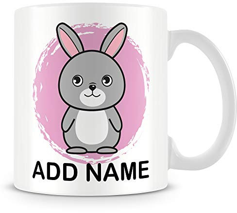 MUGGZ Bunny Rabbit Mug - Personalised Cup with Name - Gift for Kids – Custom Funny Coffee Mug – Unique Gift for Friends & Family