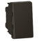 Legrand 079130L Mosaic Poussoir Inverseur, Easy-Led, 6A, 250V, 1 Module, Noir Mat