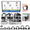 Glarks Lot de 48 colliers de serrage à cliquet robustes en nylon noir de 8 tailles, 6,6 à 27,2 mm, assortiment de colliers de serrage à cliquet en plastique (noir, 48 pièces)