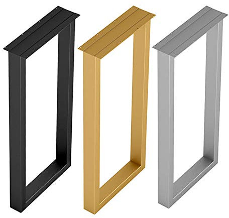 Refue Pieds de Table de Bar Jambe d'acier Pieds de Bureau d'ordinateur de Bureau Base d'établi Noir/Or/Argent 70cm / 100cm de Haut (Jambe Simple)…