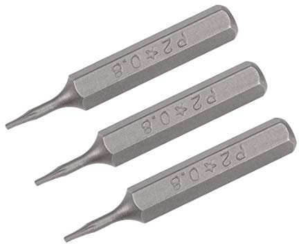 Schraubendreher-Bits, 3-teilig, 5/32 Zoll, Sechskantschaft in Sternform P2/0,8 mm, Schraubendreher-Bit-Set, 28 mm, Länge P2, Schraubendreher-Set