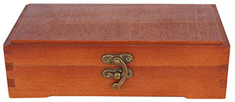 Artist Storage Box Wooden Sketching Pencil Tool Brush Box with Locking Clasp for Pastels, Pencils, Pens, Markers, Brushes, Tools Storage
