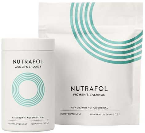 Nutrafol Frauen Balance Klinisch bewährtes Haarwachstumsergänzungsmittel für sichtbar dickeres Haar und mehr Kopfhautabdeckung durch die Menopause (2-Monatsvorrat)