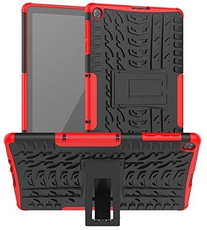 TEYOON Funda para Huawei MatePad T10/T10S, PC + TPU Protección Trasera Cubierta para Huawei MatePad T10 9.7 AGR-L09 / AGR-W09 & MatePad T10S 10.1 AGS3-L09 / AGS3-W09 Tablet Color Rojo