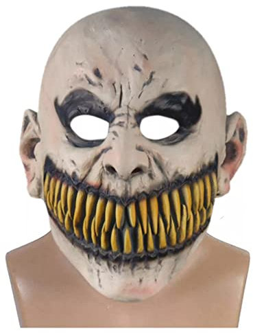 BAJIE Halloween Maske Scary Full Head Maske Neuheit Latex Horror Masken Halloween Gesichtsbedeckung Devil Mascara Masque Terror Hallowen Cosplay Masken