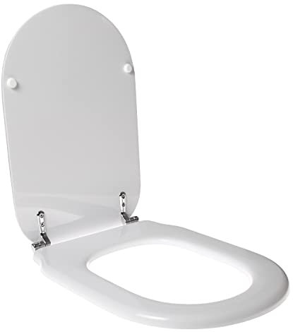 WC-Sitz für Catalano Silber Holz Polyester hochwertiges Scharnier Edelstahl