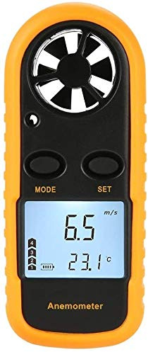 JJJ Air Speedometer, Digital Mini LCD Anemometer, Wind Speed, Air Speed, Temperature Measurement With Backlight