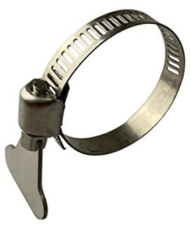 Boltza Edelstahl-Schlauchschellen, Schmetterlings-/Rändelschraube, 16–25 mm, 10 Stück, Silber