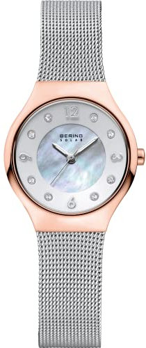 BERING Damen Uhr Solar Movement - Solar Collection mit Edelstahl und Saphirglas 14427-060 - 5 ATM