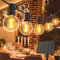 LED Lichterkette Außen Solar, GLUROO 24M Lichterkette Glühbirne mit 4 Beleuchtungsmodi, 40+2 Birnen, Lichterkette Außen Strom Wasserdichte für Zuhause, Terrasse,Party
