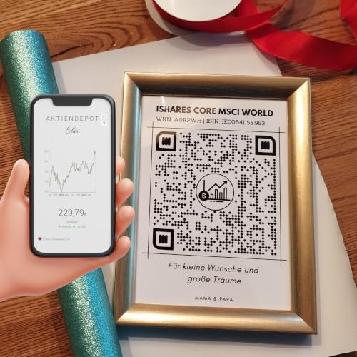 Geldgeschenk Aktie ETF Kryptowährung | Personalisiertes QrCode Bild (Digital (PNG Datei))