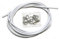 fiXte Filo per tende a rete con 8 ganci e 8 occhi, in acciaio rivestito in PVC, 2 m, 3 m, 4 m, colore bianco (2 m)