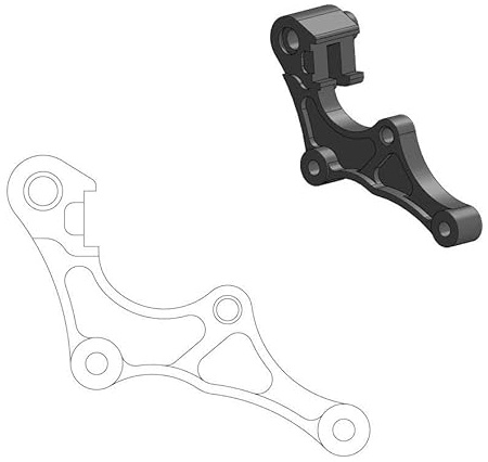 Moto Master Adapter Halterung für Frontscheibe Supermoto 320mm