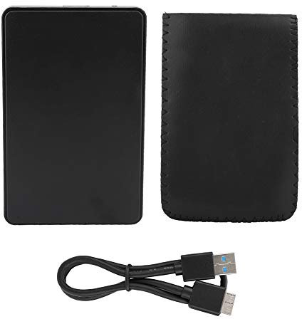 KIMISS Disco Duro Externo de Caja Plástico ABS W25Q730M 2.5 '' Usb3.0 Sata Caja de Disco Duro Móvil Caja de Disco Duro Soporte de Tornillo Libre (Negro)