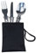 lopituwe Ensemble d'ustensiles portables Vaisselle pliée avec sac de rangement Multifonctionnel Fourchette Cuillère Vaisselle Pique-nique Camping Voyage