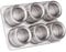 RICOO Hochwertige Gewürzgläser Ø 6,3 x 4,7 cm, mit Streueinsatz rund, Gewürzdosen 6er Set, Gewürzbehälter Set GR001, Gewürzregal für Küchenorganisation und Gewürzaufbewahrung, Edelstahl
