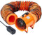 VEVOR Bauventilator 365-W-AC-Motor Baugebläse 2810 U/min Baulüfter Gebläse 1214 L/s (2574 CFM) Axiallüfter 5 m Schlauch Axialgebläse 79 dB Geräuschpegel Industrielüfter IP44
