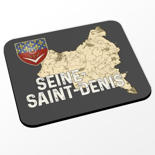 Fabulous Tapis de Souris Noir - Seine Saint Denis 93 Departement Ile de France Paris - (Dimensions 24 x 20 cm)