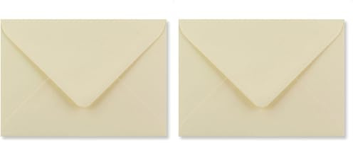 arkCRAFT 25 x C6 Premium Envelopes 100gsm 114mm x 162mm (Cream) (Pack of 2)