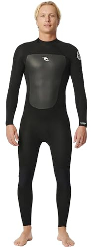 2024 Rip Curl Herren Omega 3/2 mm Back Zip Wetsuit 15IMFS - Schwarz