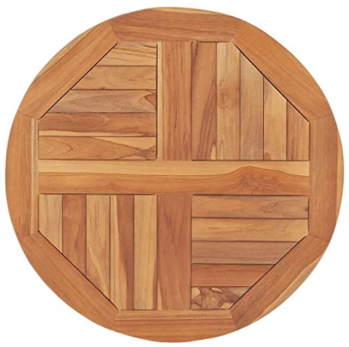 Tischplatte Massivholz Teak Rund 2,5 cm 60 cm