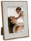 Sapowerntus Cadre photo de 12,7 x 17,8 cm, blanc, motif géométrique triangulaire bohème avec verre véritable, décoration d'intérieur moderne pour table ou mur, cadeau de mariage pour mère ou famille,