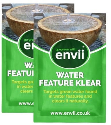 Envii Water Feature Klear – Natural Water Feature Cleaner, Chemical Free Treatment Safe for Wildlife & Pets – 40 Tablets Treat 4,000 Litres