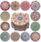 ZEHIQ Diamant Untersetzer Kit - 12 Stück Kunst Malerei Set Mit Halter, Kleine DIY Mandala Untersetzer für Erwachsene und Kinder