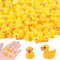 Mini Harz Enten 100 Stück,Mini Enten Figuren Miniatur Enten,Mini Duck Figures, Miniature Ducks, Mini Resin Ducks for Crafts, for DIY Potting, Micro Landscape Decorations, Deliveries (Yellow)
