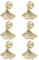 MOROBOR Ginkgo Leaf Shape Knobs, 6pcs Decorative Knobs for Cabinets Golden Drawer Knobs Golden Drop Pendant Pull Handle Single Hole Knobs for Dresser Wardrobe Cupboard