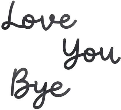 OYEFLY Love You Bye Wood Sign,Express Love and Warm for Your Family Lovers Wall Art Decor (Large, style 1)