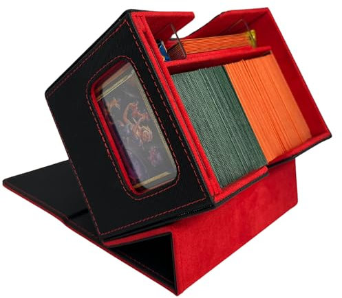 Magic The Gathering - Caja de mazo con diseño minimalista, gran capacidad de 160 tarjetas de doble manga, innovador almacenamiento de dados, caja de mazo MTG Commander ideal para coleccionistas